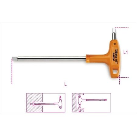 Beta Beta Tools 000961941 96T Inox 6 - Offset Hexagon Key Wrenches 961941